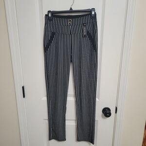 Pinstripe Pants Black and White